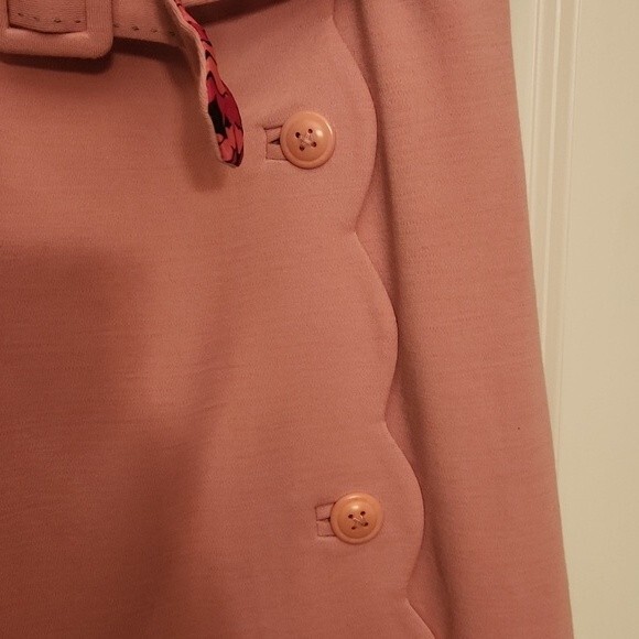 Lilly Pulitzer Pink Sheath Dress w/ Scallop Detail & Belt Size 4 - Picture 4 of 10